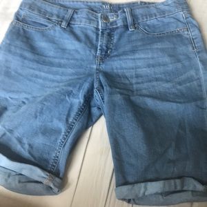 Light Blue Bermuda Style Jean Shorts